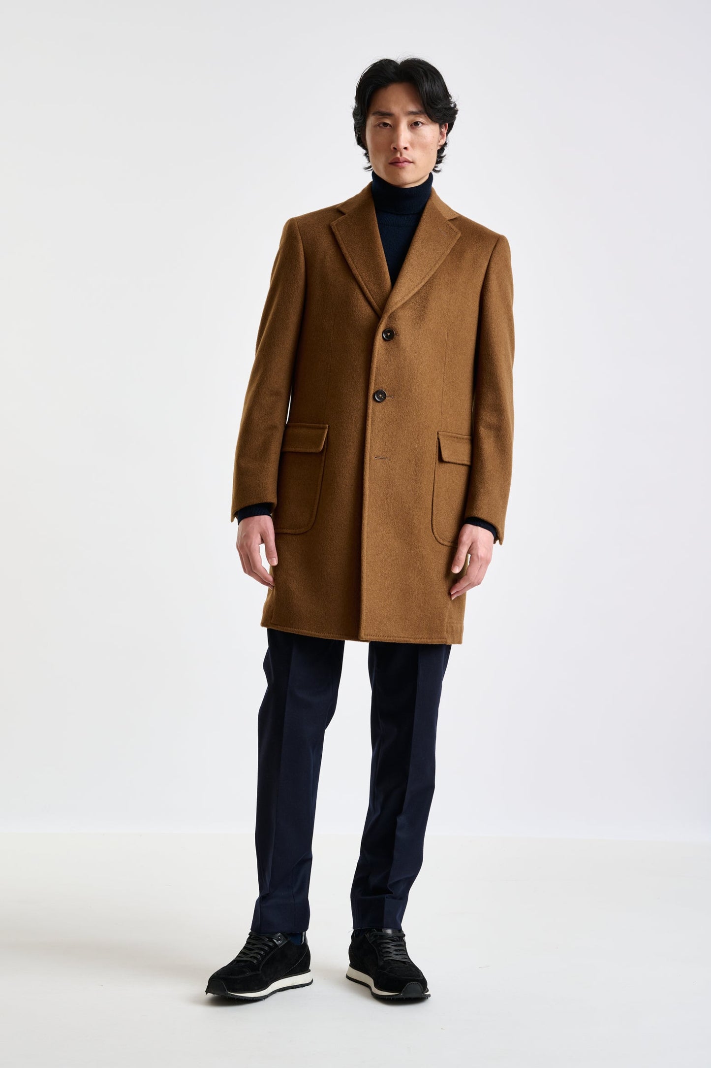 Brown 100% Cashmere Lincoln Overcoat