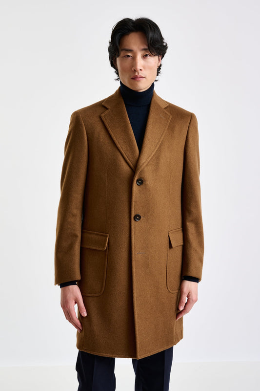 Brown 100% Cashmere Lincoln Overcoat