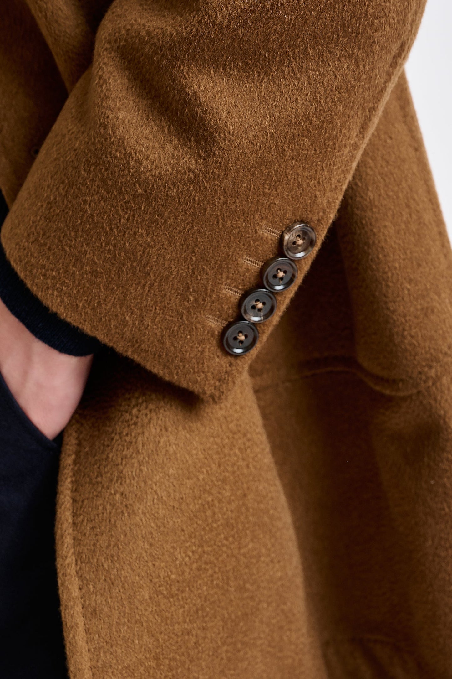 Brown 100% Cashmere Lincoln Overcoat