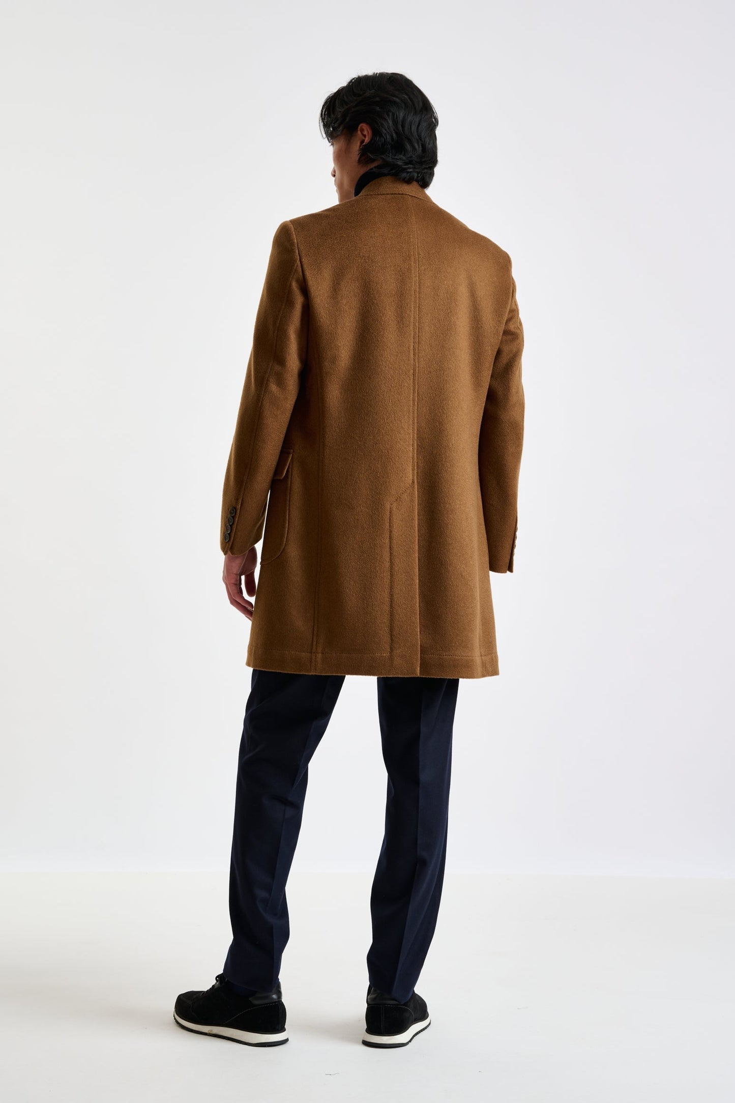 Brown 100% Cashmere Lincoln Overcoat