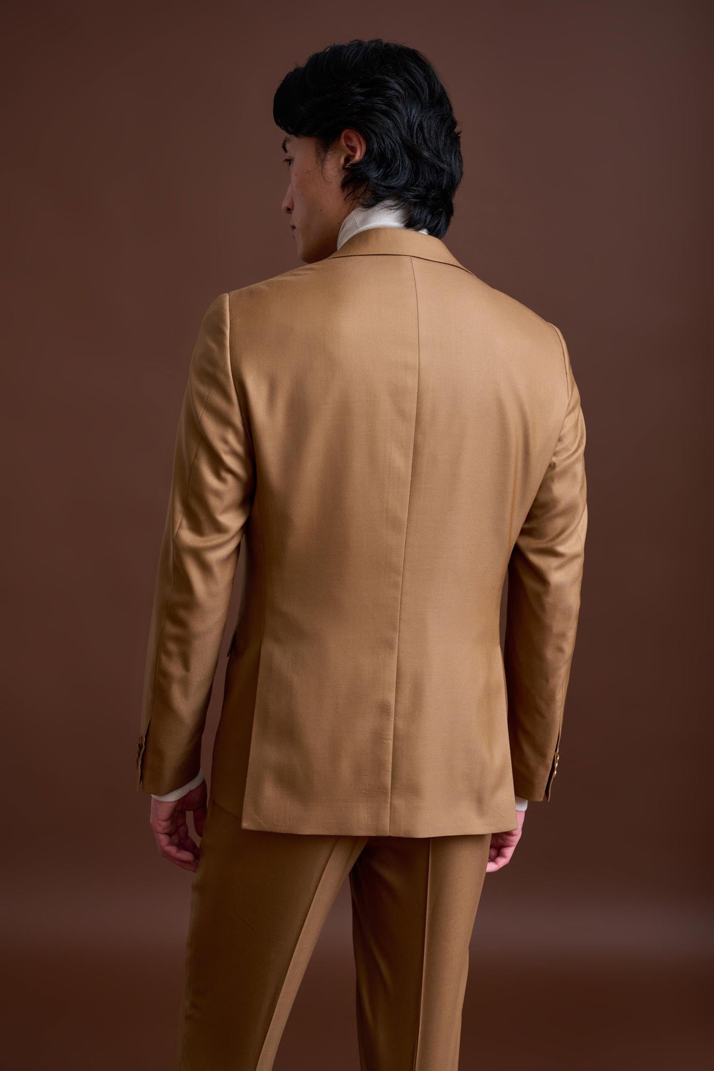 Brown 100% Cashmere Soho Suit Golden Gate