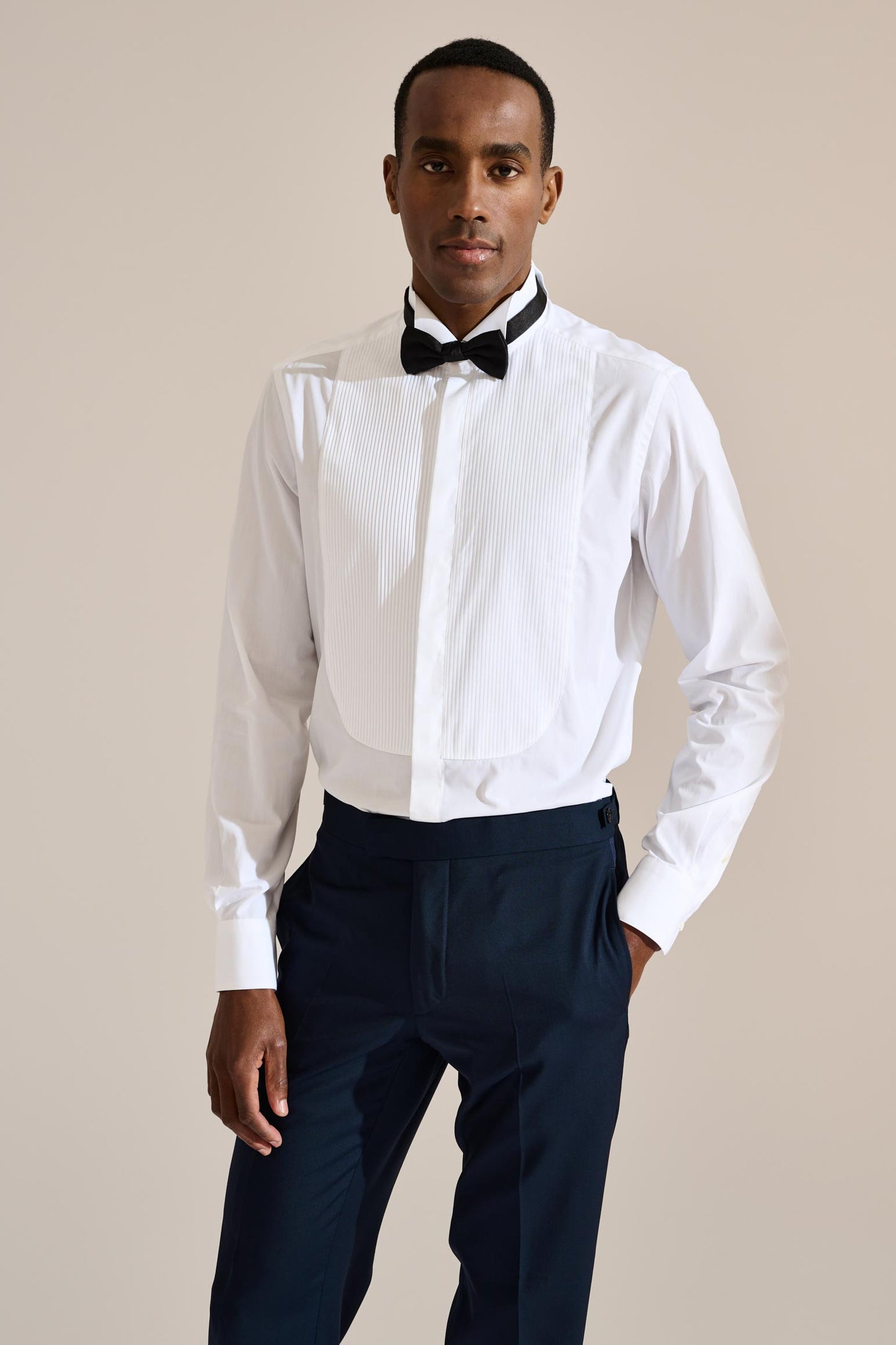 Formal Shirt Poplin Hidden Button White