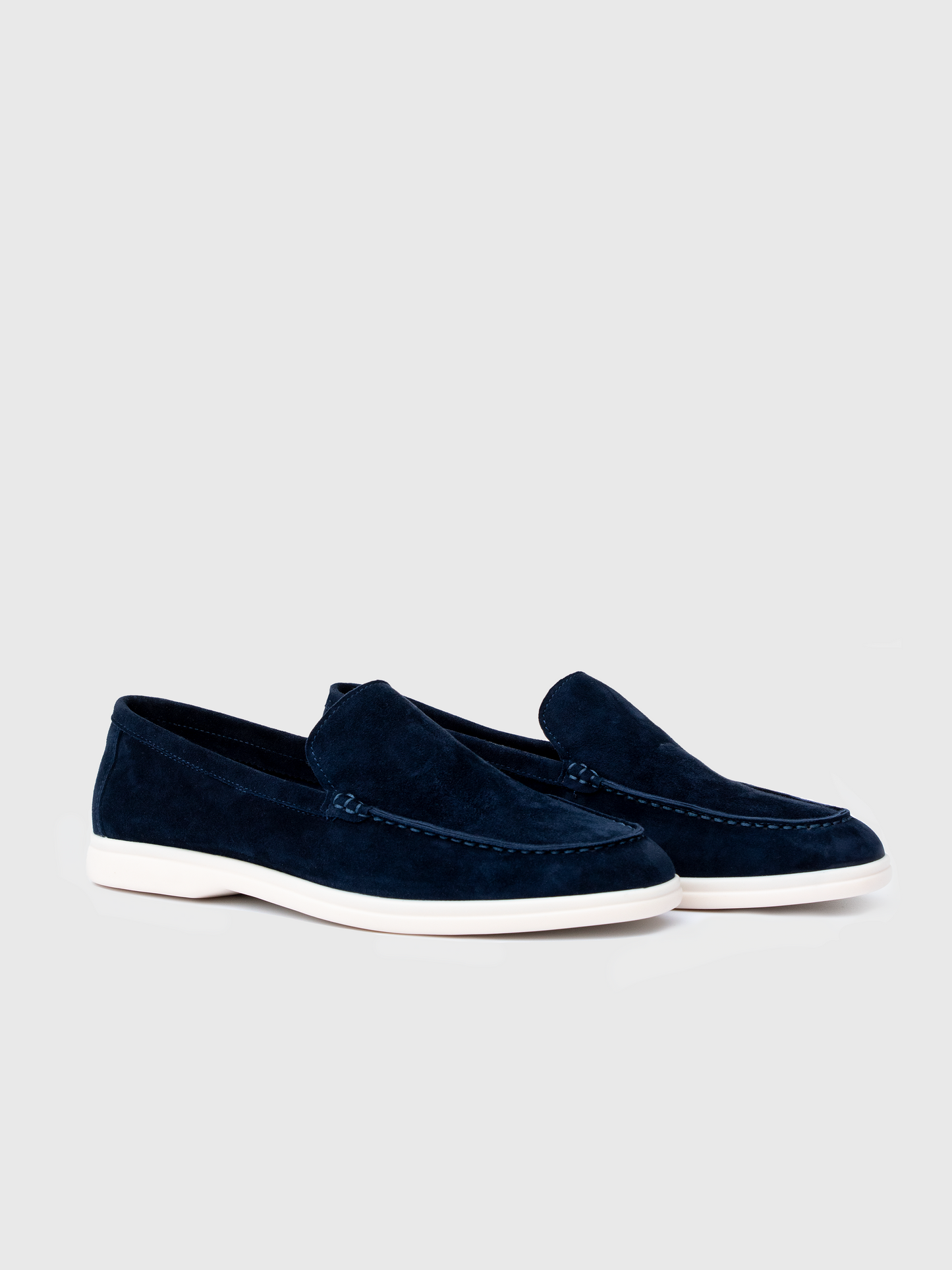 Marina Suede Loafers - Navy Blue