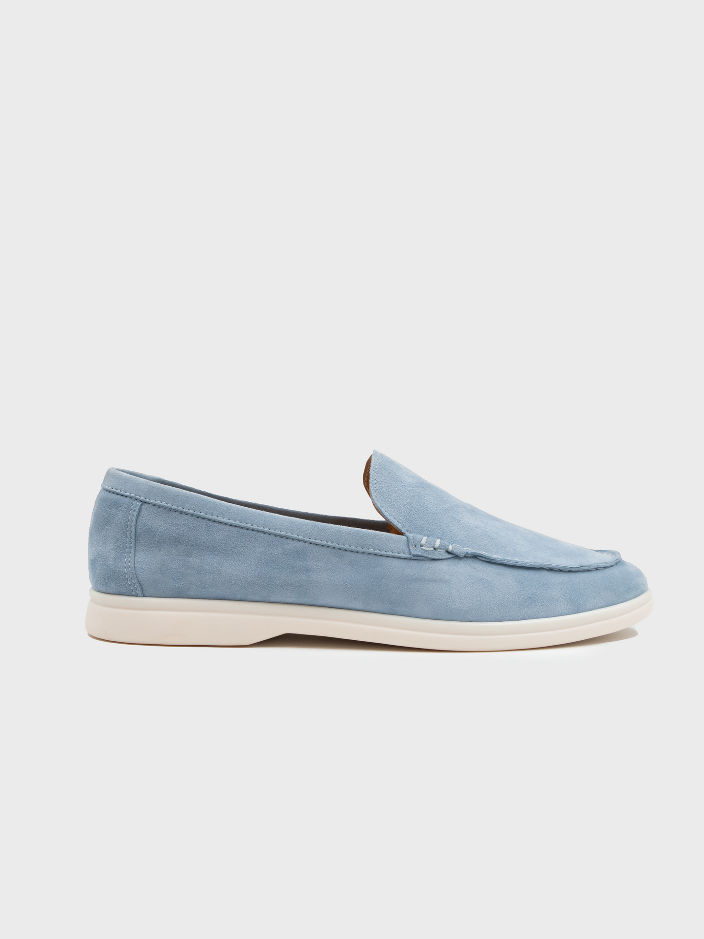 Marina Suede Loafers - Sky Blue