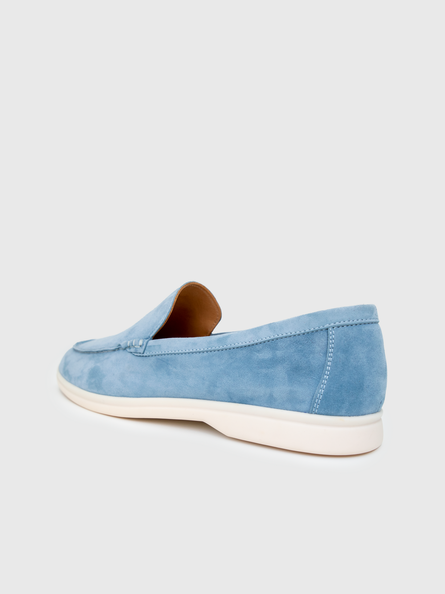 Marina Suede Loafers - Sky Blue