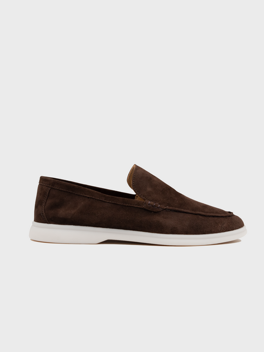 Marina Suede Loafers - Chocolate Brown